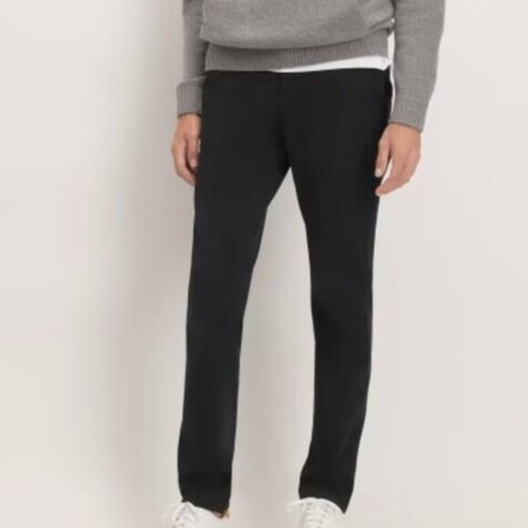 Everlane Men The Performance Cotton Work Chino Uniform Athletic Fit Black 35x30 - Picture 1 of 7